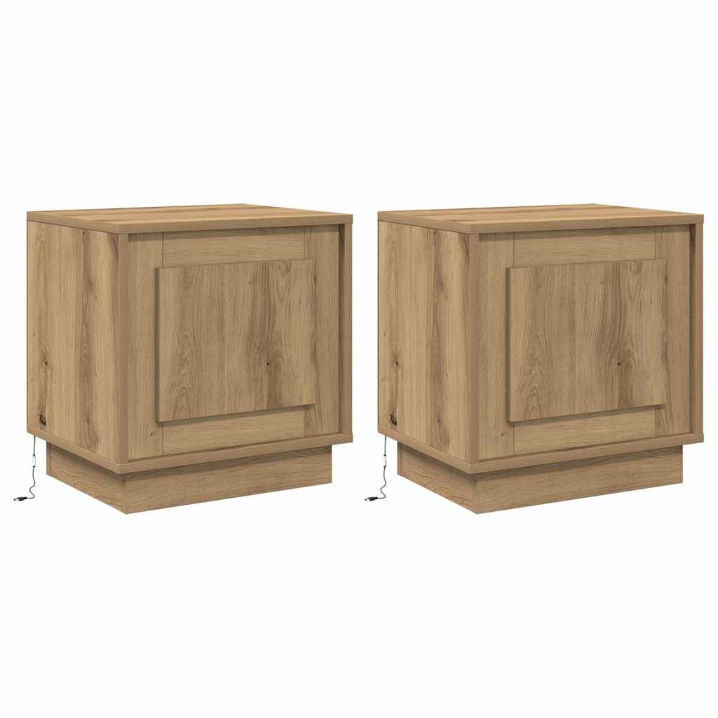 Natskab med 2 pcs artisan eg 44 x 34.5 x 45 cm Konstrueret træ