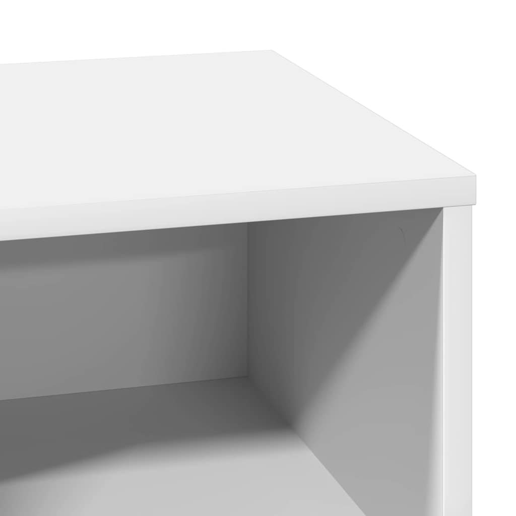 Natskab med 2 pcs Hvid 50 x 34.5 x 50 cm. Konstrueret træ