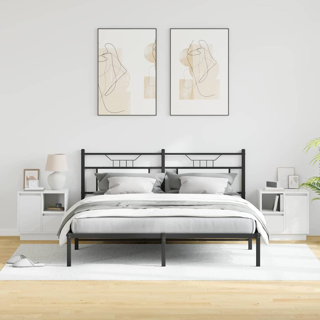 Natskab med 2 pcs Hvid 50 x 34.5 x 50 cm. Konstrueret træ