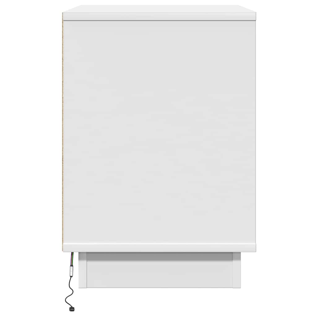 Natskab med 2 pcs Hvid 50 x 34.5 x 50 cm. Konstrueret træ