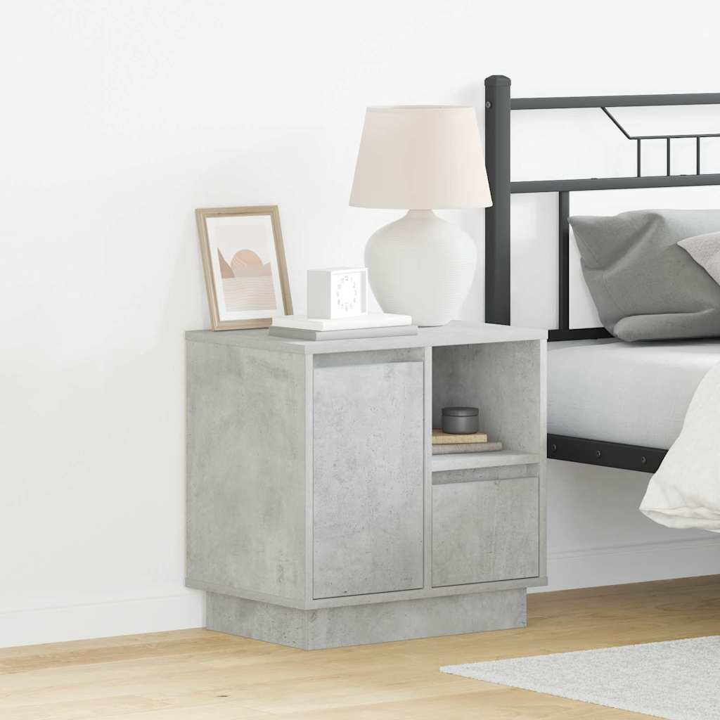 Natskab med 2 pcs Betongrå 50 x 34.5 x 50 cm. Konstrueret træ