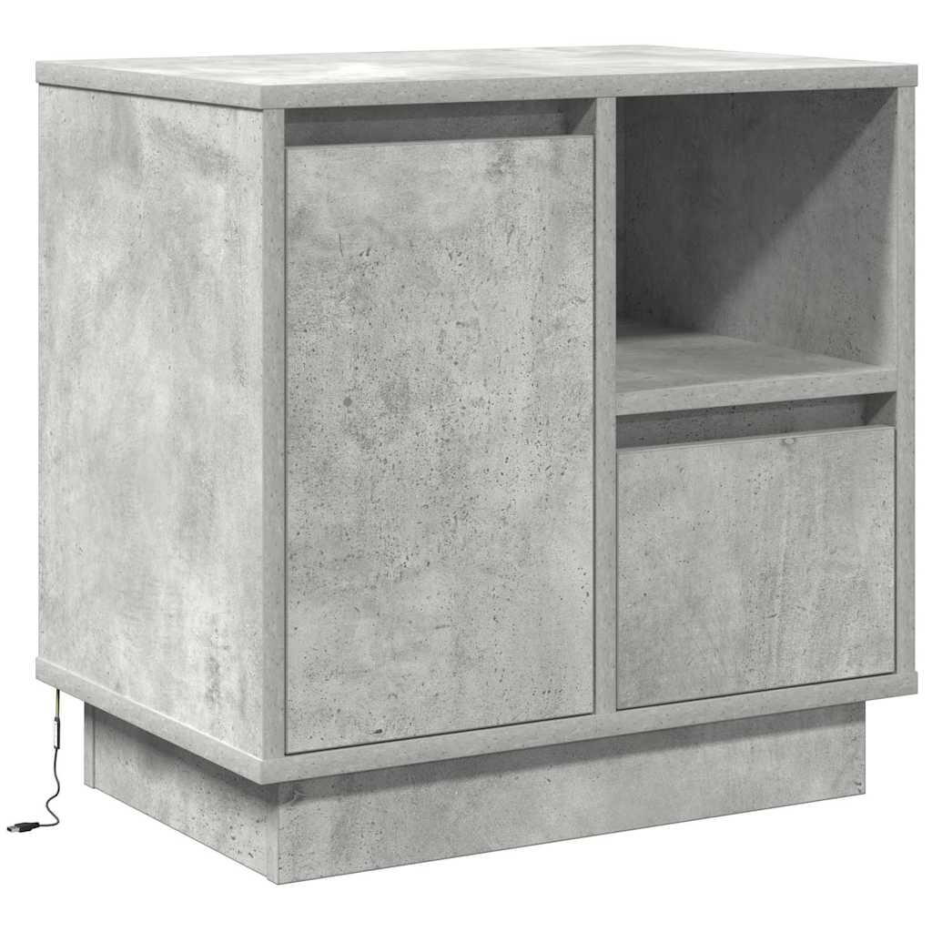 Natskab med 2 pcs Betongrå 50 x 34.5 x 50 cm. Konstrueret træ