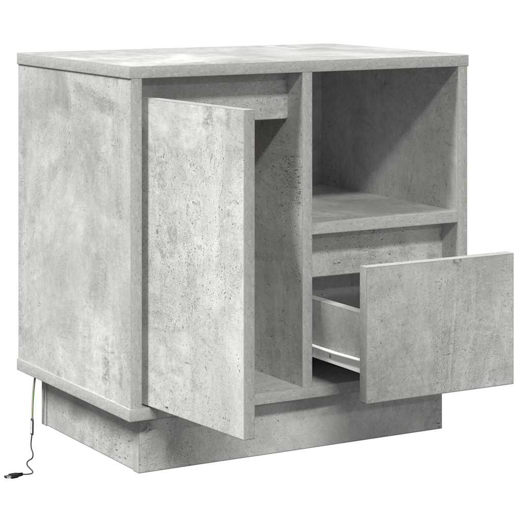 Natskab med 2 pcs Betongrå 50 x 34.5 x 50 cm. Konstrueret træ