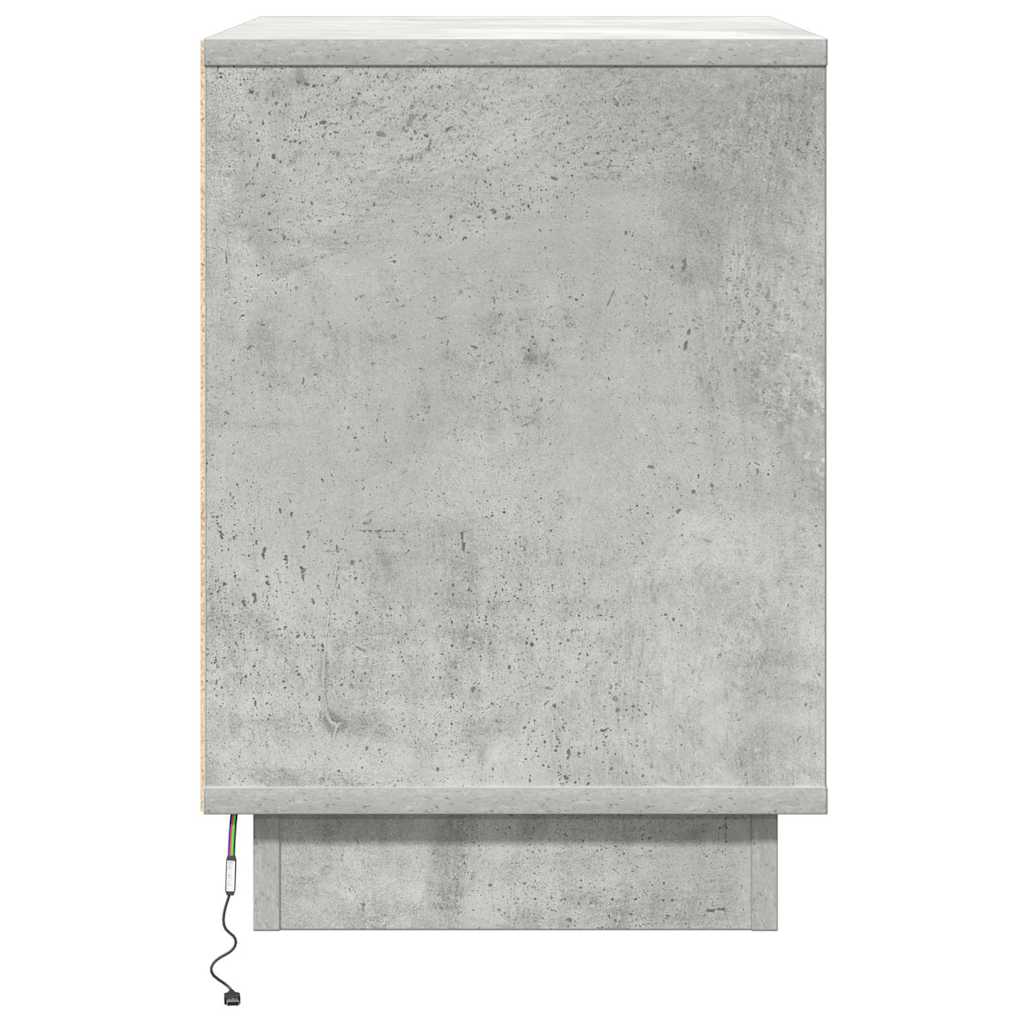 Natskab med 2 pcs Betongrå 50 x 34.5 x 50 cm. Konstrueret træ