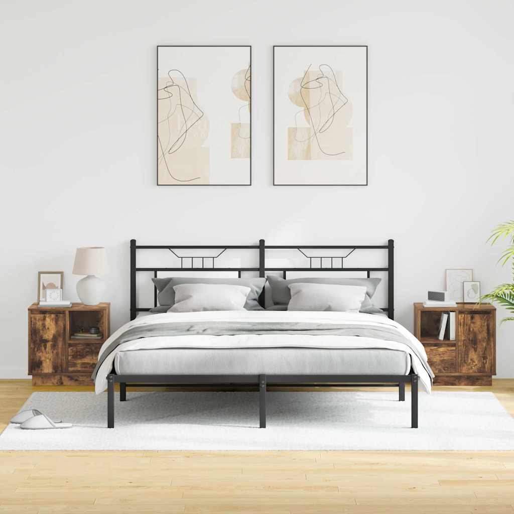Natskab med 2 pcs Røget eg 50 x 34.5 x 50 cm. Konstrueret træ