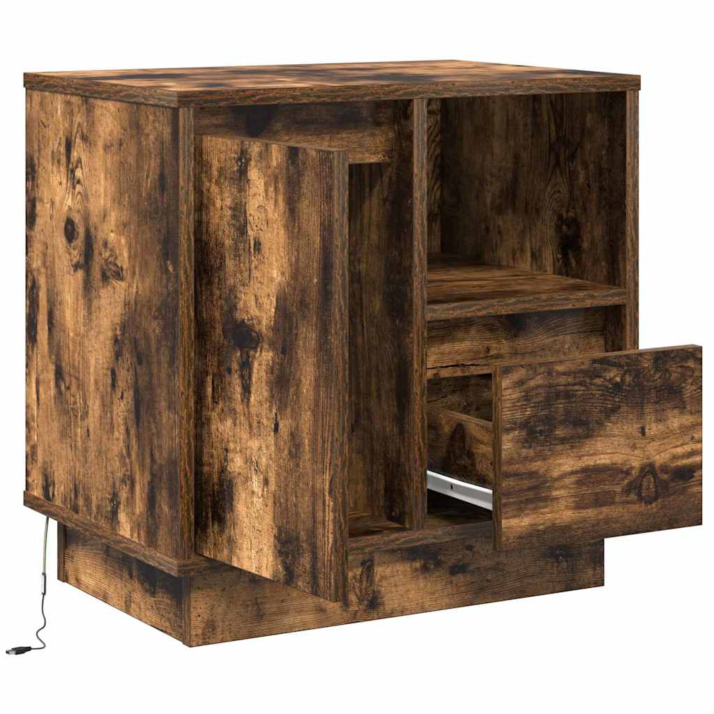 Natskab med 2 pcs Røget eg 50 x 34.5 x 50 cm. Konstrueret træ