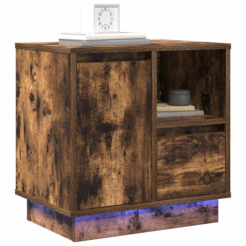 Natskab med 2 pcs Røget eg 50 x 34.5 x 50 cm. Konstrueret træ
