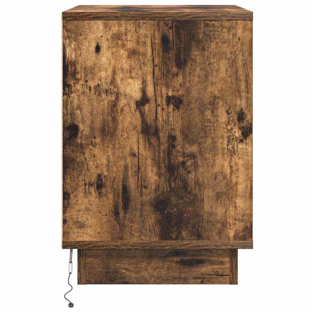 Natskab med 2 pcs Røget eg 50 x 34.5 x 50 cm. Konstrueret træ