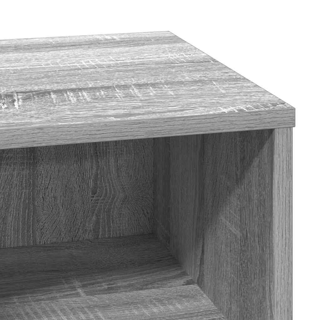 Natskab med skuffe 2 pcs Grå 50 x 34.5 x 50 cm. Konstrueret træ