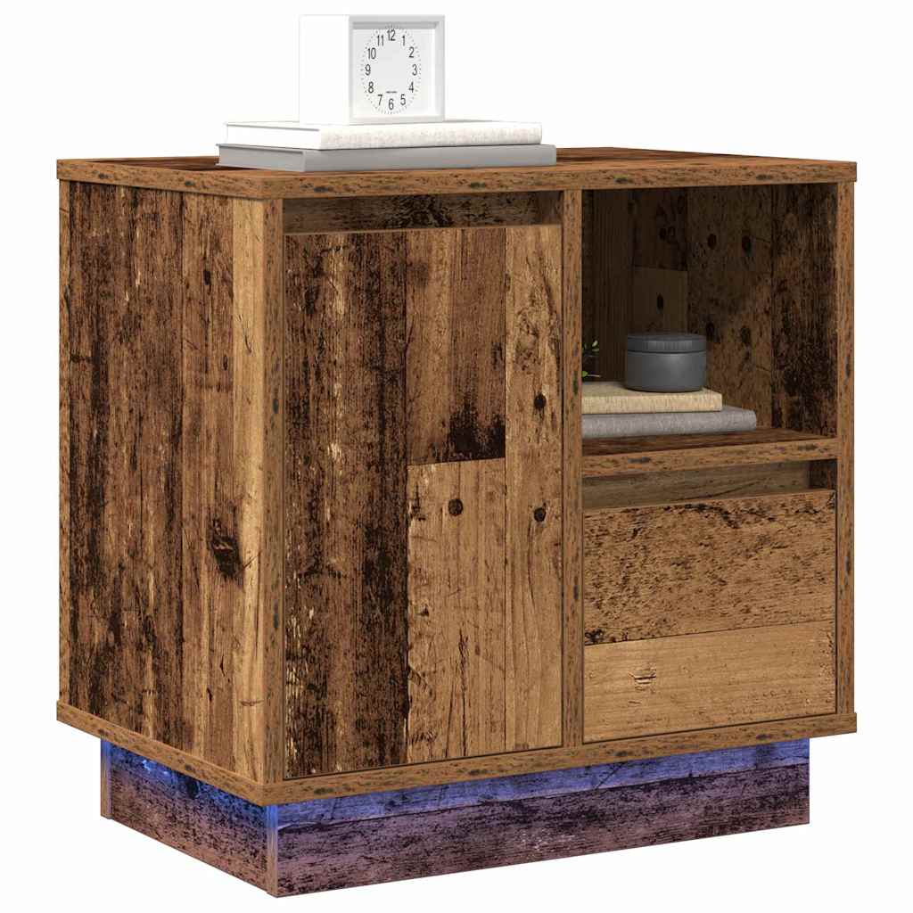 Natskab 2 pcs Gammelt træ 50 x 34.5 x 50 cm. Konstrueret træ