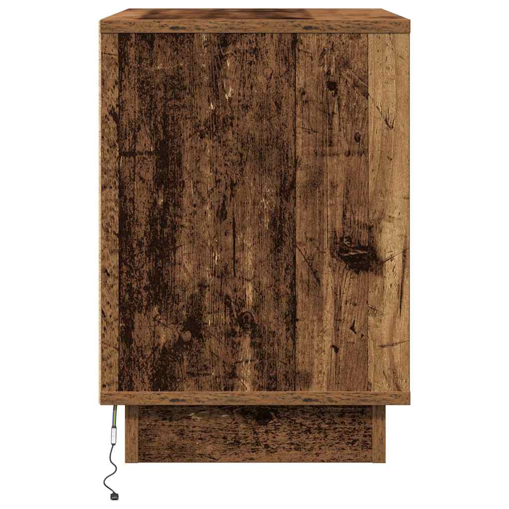 Natskab 2 pcs Gammelt træ 50 x 34.5 x 50 cm. Konstrueret træ