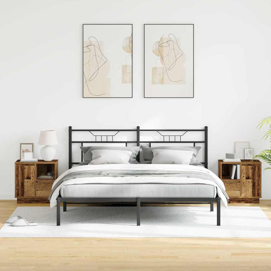 Natskab 2 pcs Gammelt træ 50 x 34.5 x 50 cm. Konstrueret træ