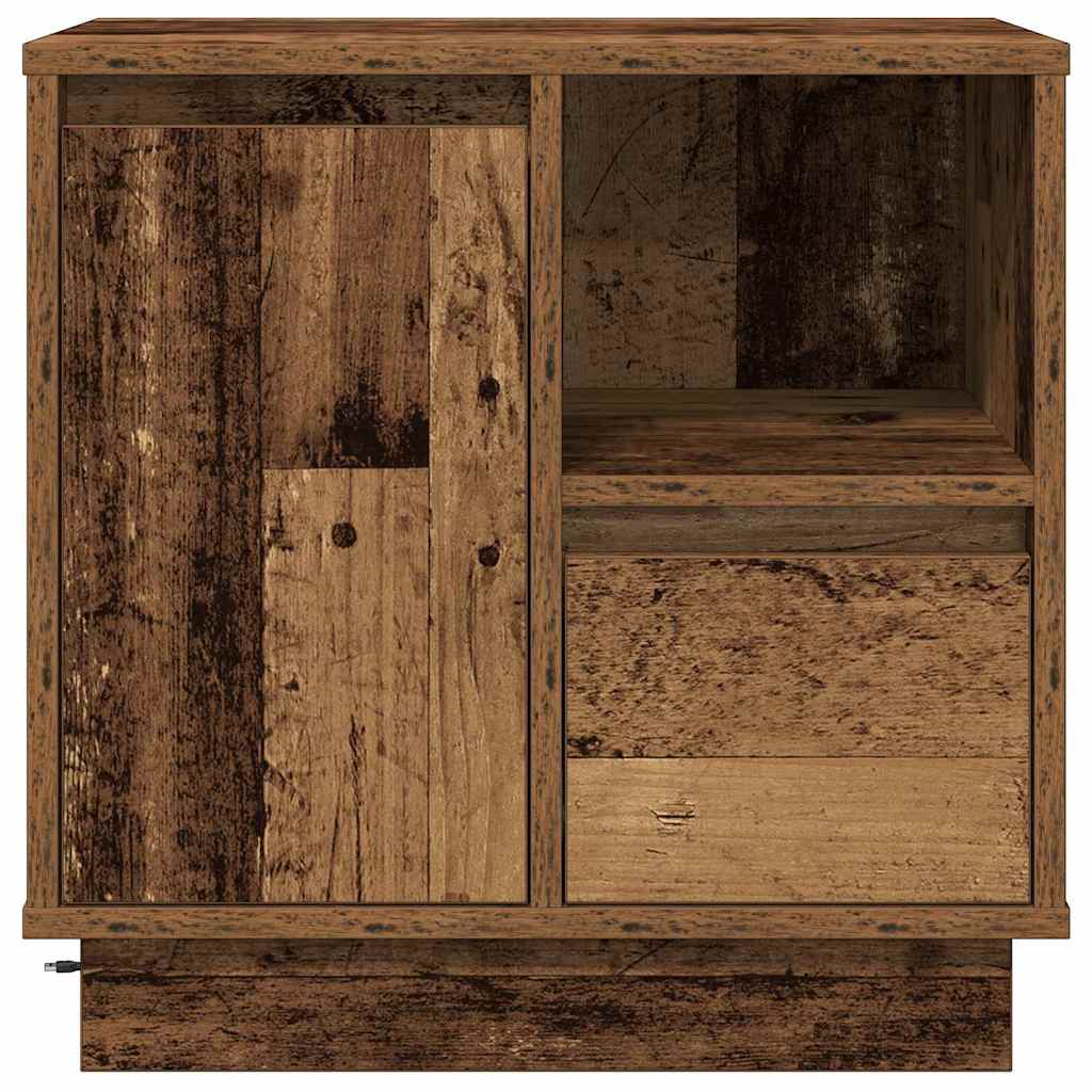 Natskab 2 pcs Gammelt træ 50 x 34.5 x 50 cm. Konstrueret træ