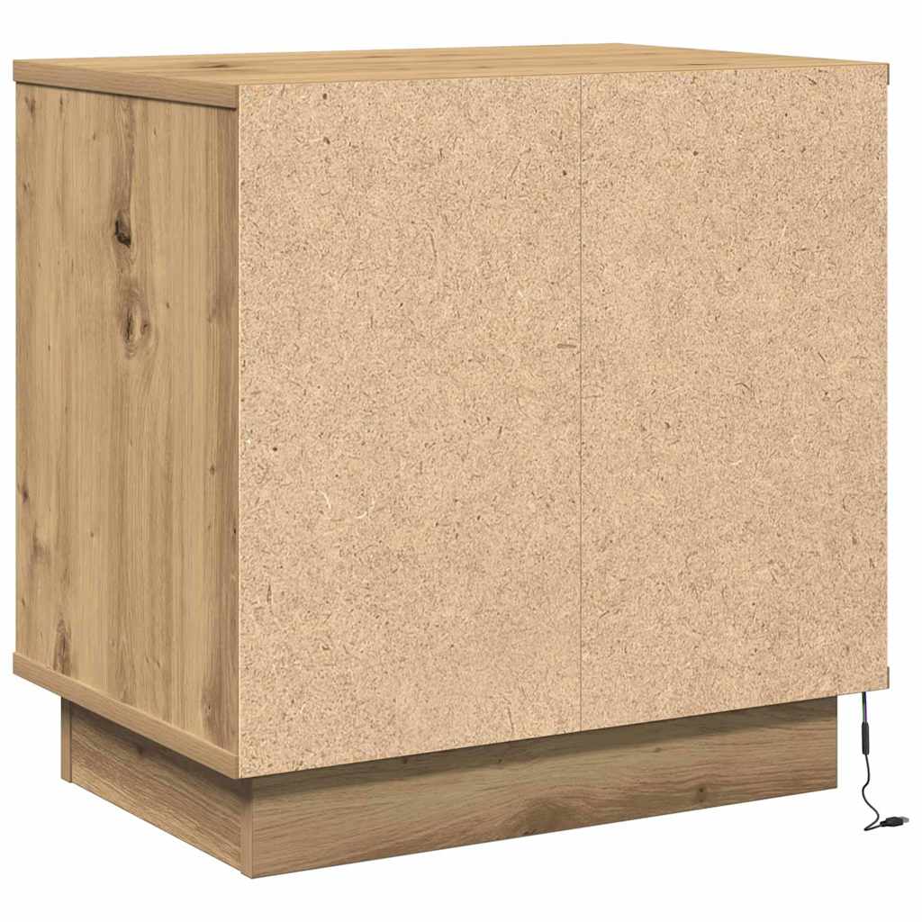 Natskab med 2 pcs artisan eg 50 x 34.5 x 50 cm. Konstrueret træ