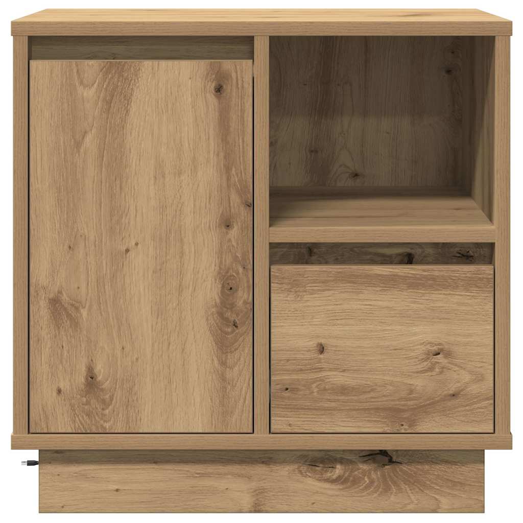 Natskab med 2 pcs artisan eg 50 x 34.5 x 50 cm. Konstrueret træ