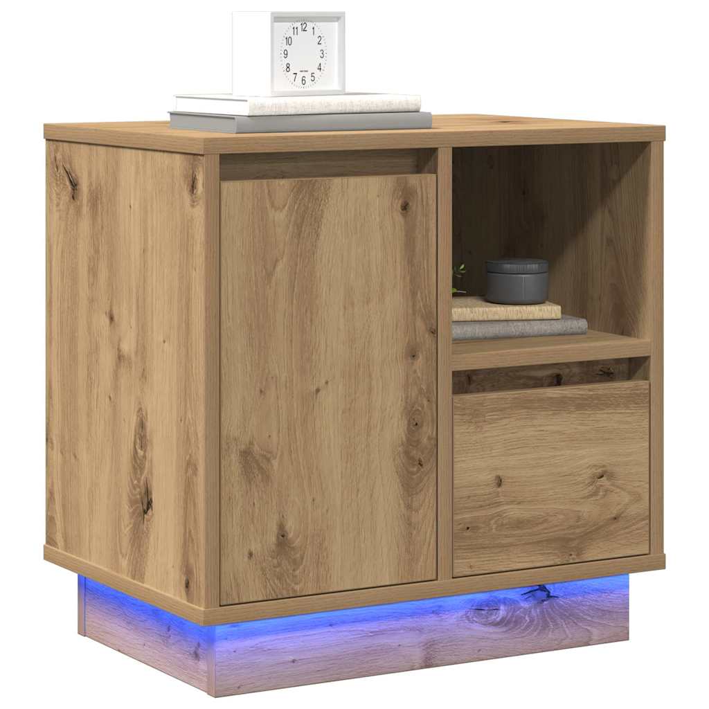 Natskab med 2 pcs artisan eg 50 x 34.5 x 50 cm. Konstrueret træ