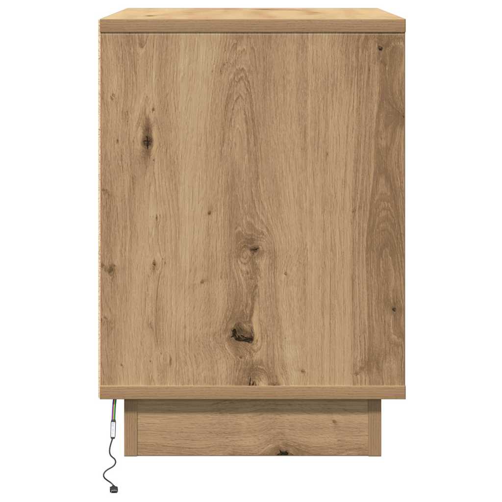 Natskab med 2 pcs artisan eg 50 x 34.5 x 50 cm. Konstrueret træ