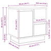 Natskab med 2 pcs artisan eg 50 x 34.5 x 50 cm. Konstrueret træ