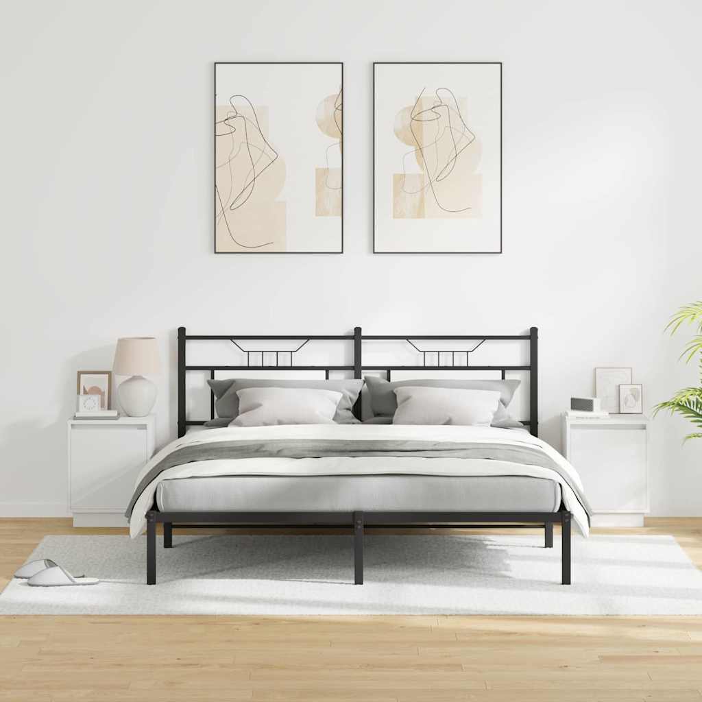 Natskab med 2 pcs Hvid 39 x 34.5 x 50 cm Konstrueret træ