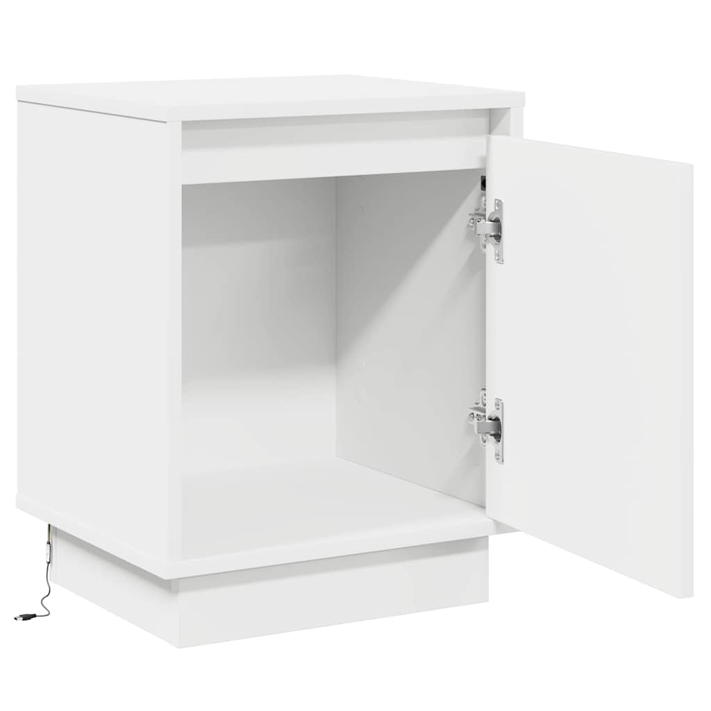 Natskab med 2 pcs Hvid 39 x 34.5 x 50 cm Konstrueret træ
