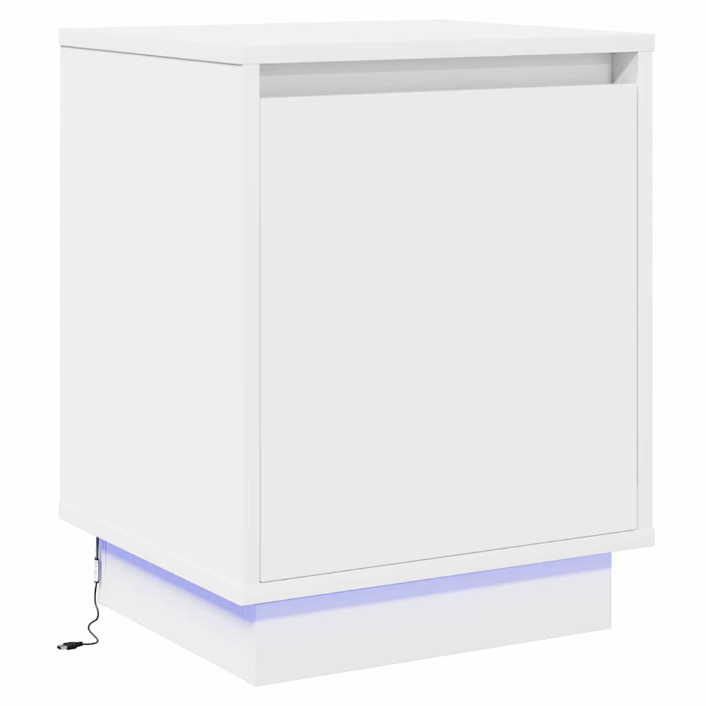 Natskab med 2 pcs Hvid 39 x 34.5 x 50 cm Konstrueret træ