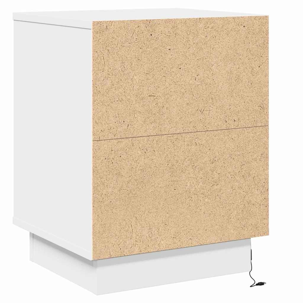 Natskab med 2 pcs Hvid 39 x 34.5 x 50 cm Konstrueret træ