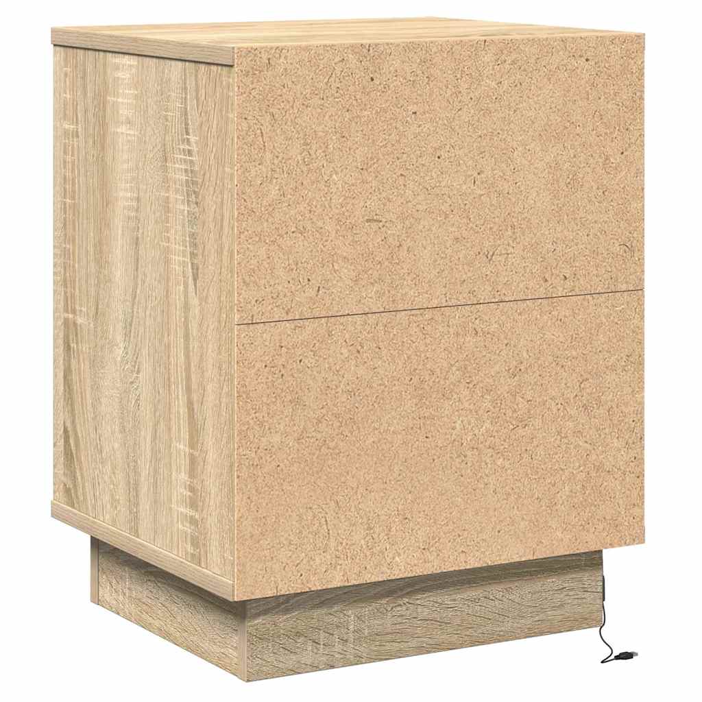 Natskab med 2 pcs Sonoma-eg 39 x 34.5 x 50 cm Konstrueret træ