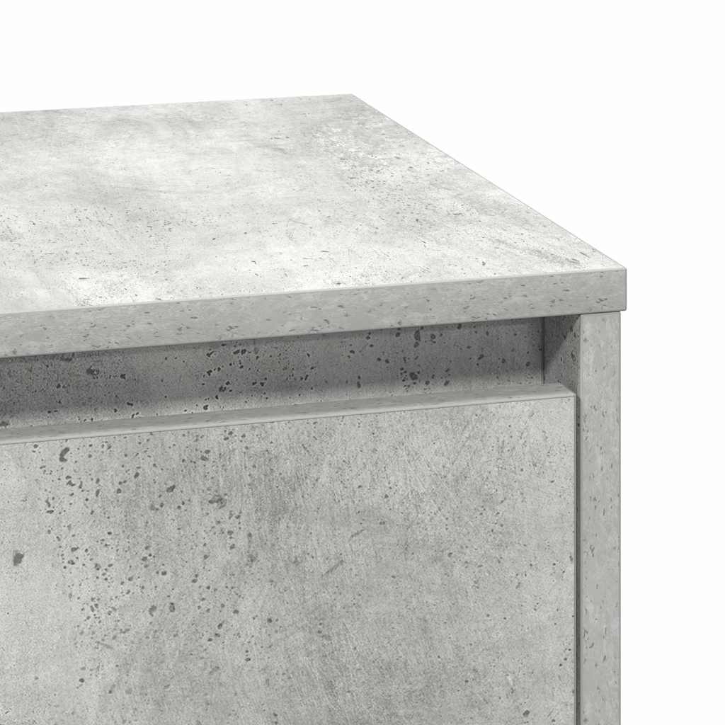 Natskab med 2 pcs Betongrå 39 x 34.5 x 50 cm Konstrueret træ