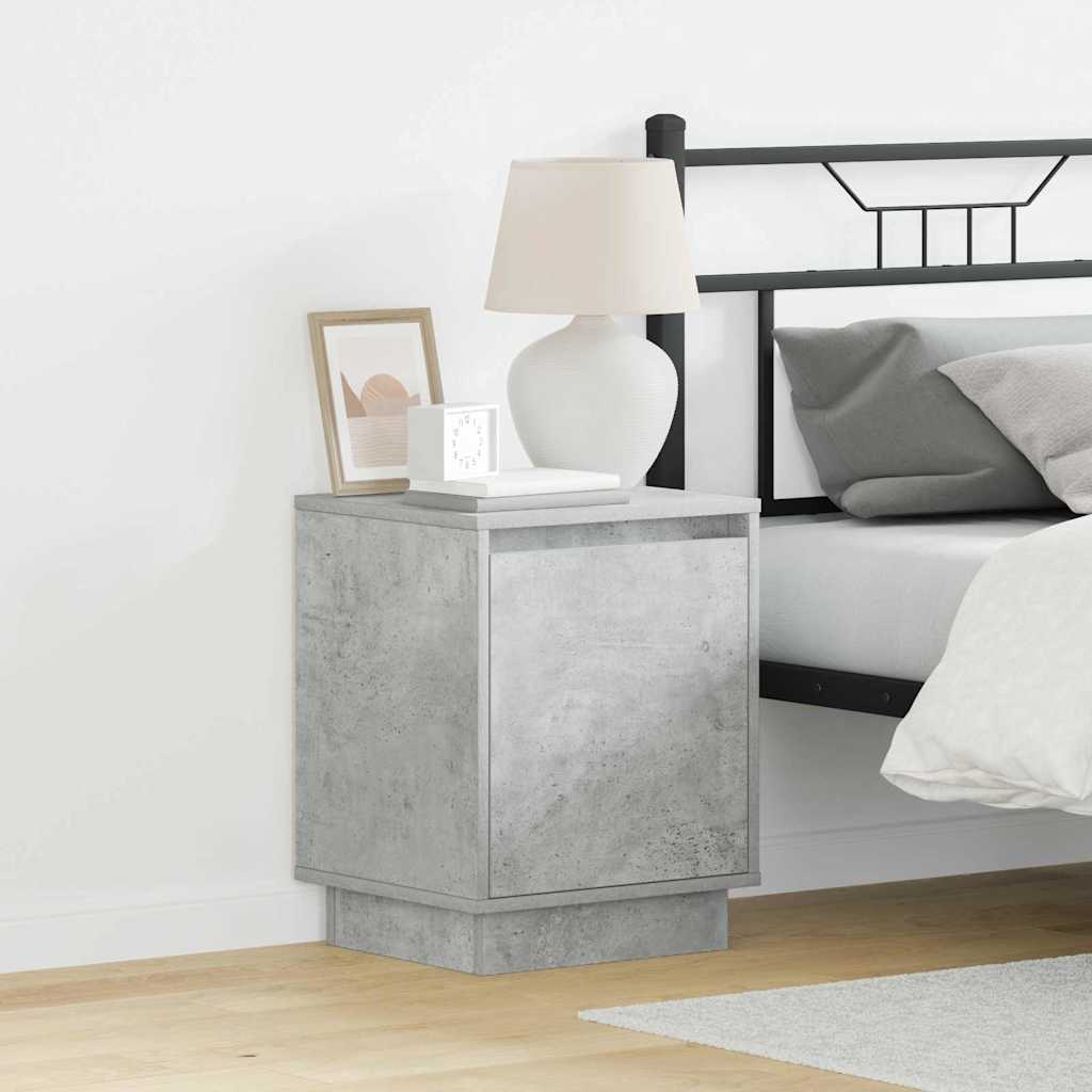 Natskab med 2 pcs Betongrå 39 x 34.5 x 50 cm Konstrueret træ