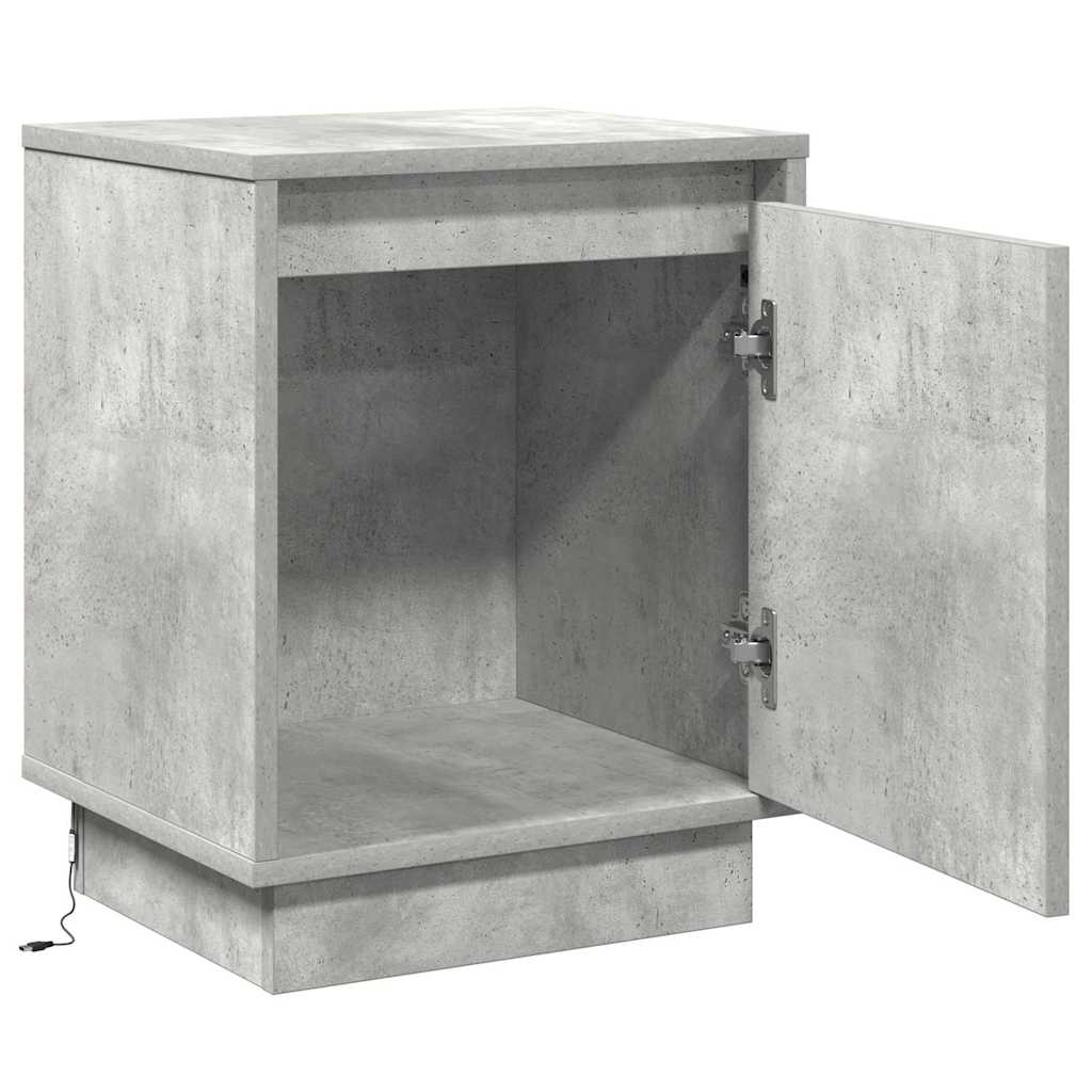 Natskab med 2 pcs Betongrå 39 x 34.5 x 50 cm Konstrueret træ