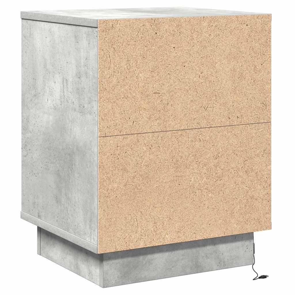 Natskab med 2 pcs Betongrå 39 x 34.5 x 50 cm Konstrueret træ