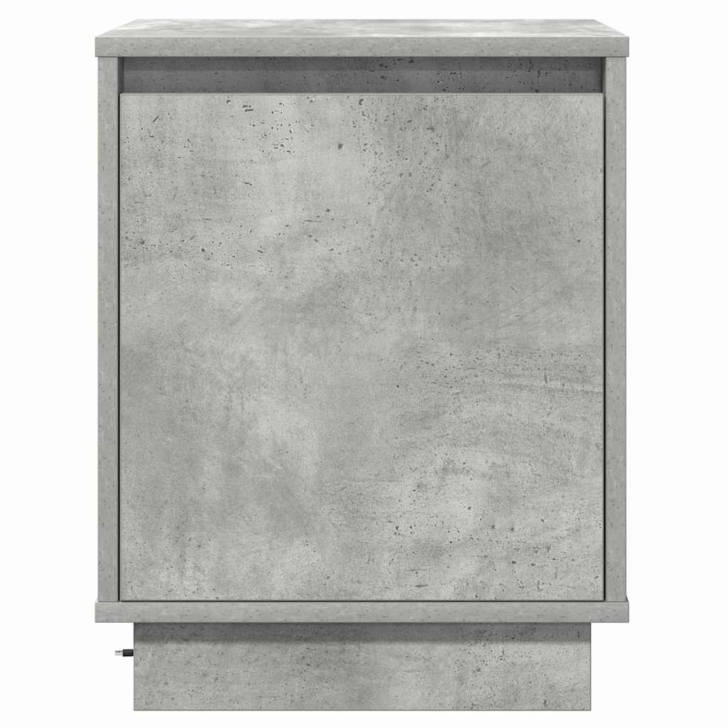 Natskab med 2 pcs Betongrå 39 x 34.5 x 50 cm Konstrueret træ