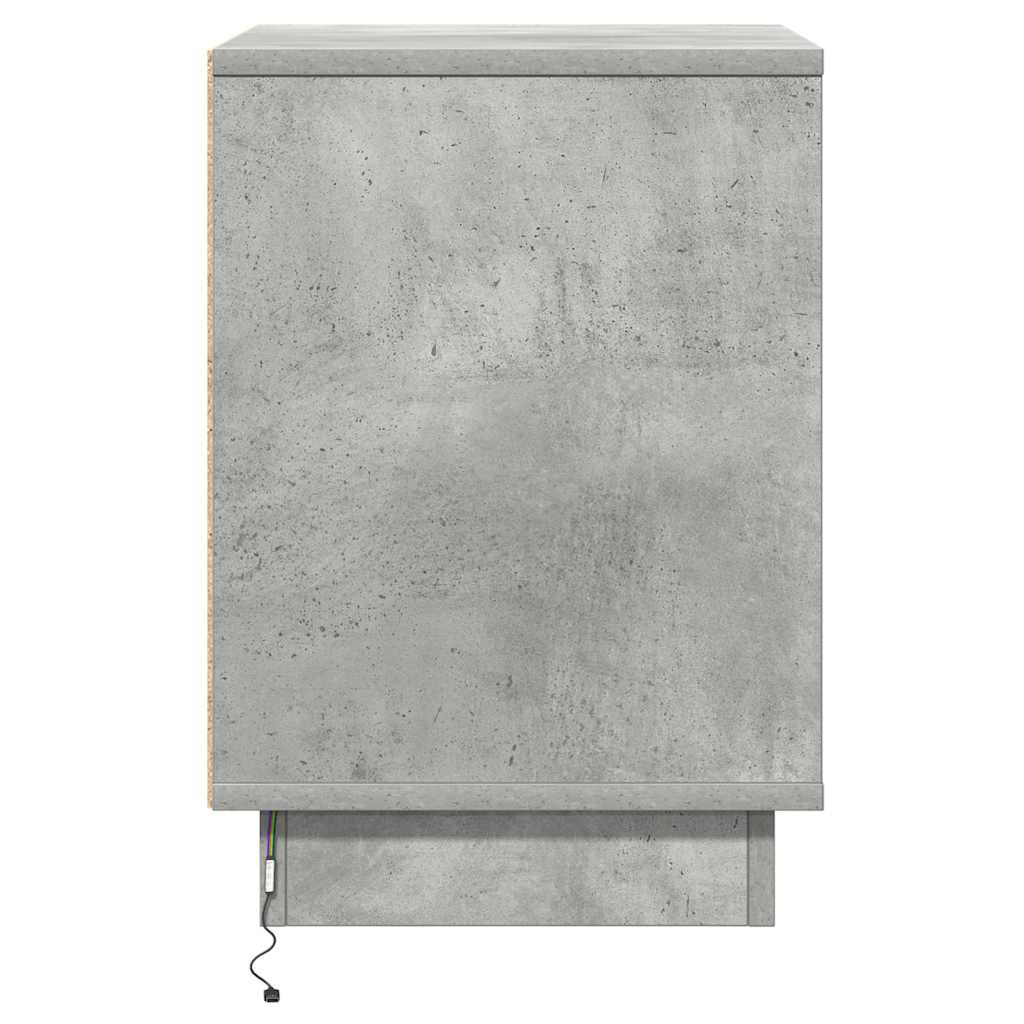 Natskab med 2 pcs Betongrå 39 x 34.5 x 50 cm Konstrueret træ