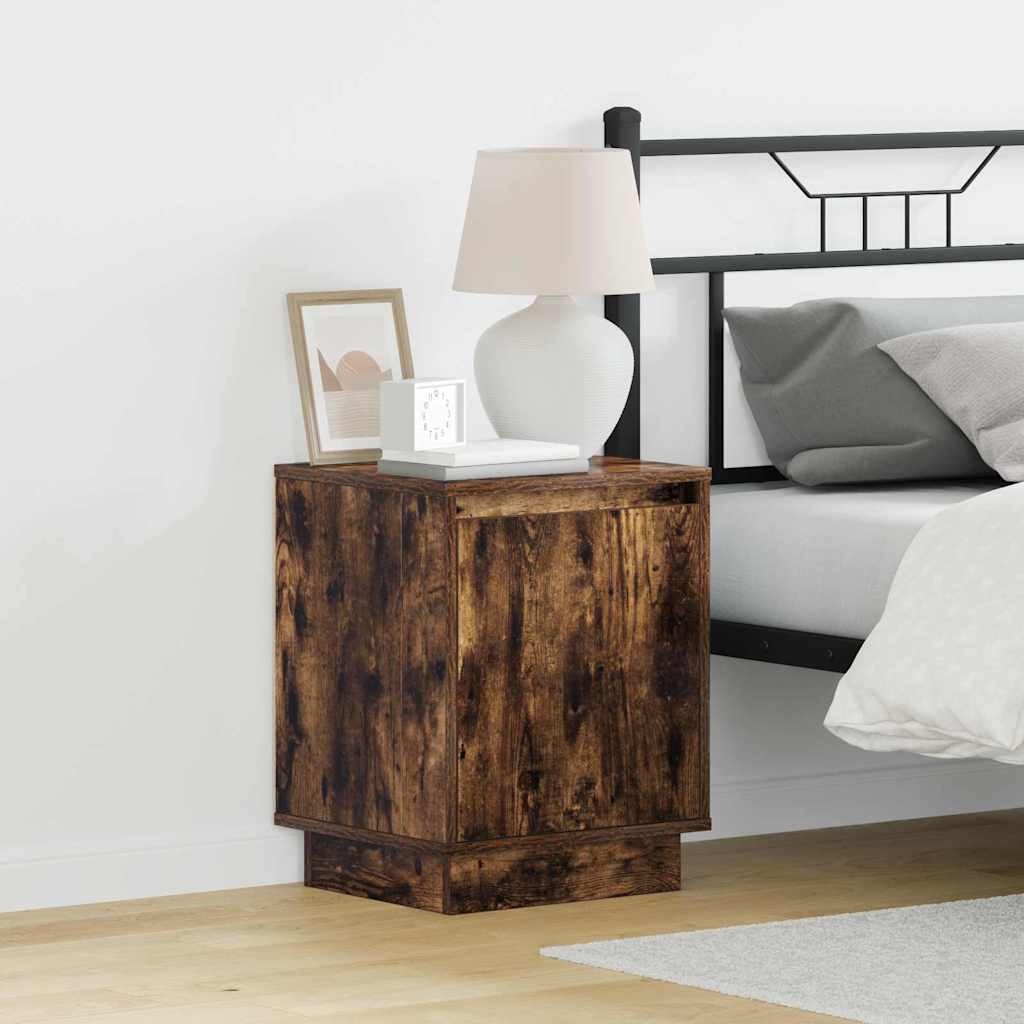 Natskab med 2 pcs Røget eg 39 x 34.5 x 50 cm Konstrueret træ