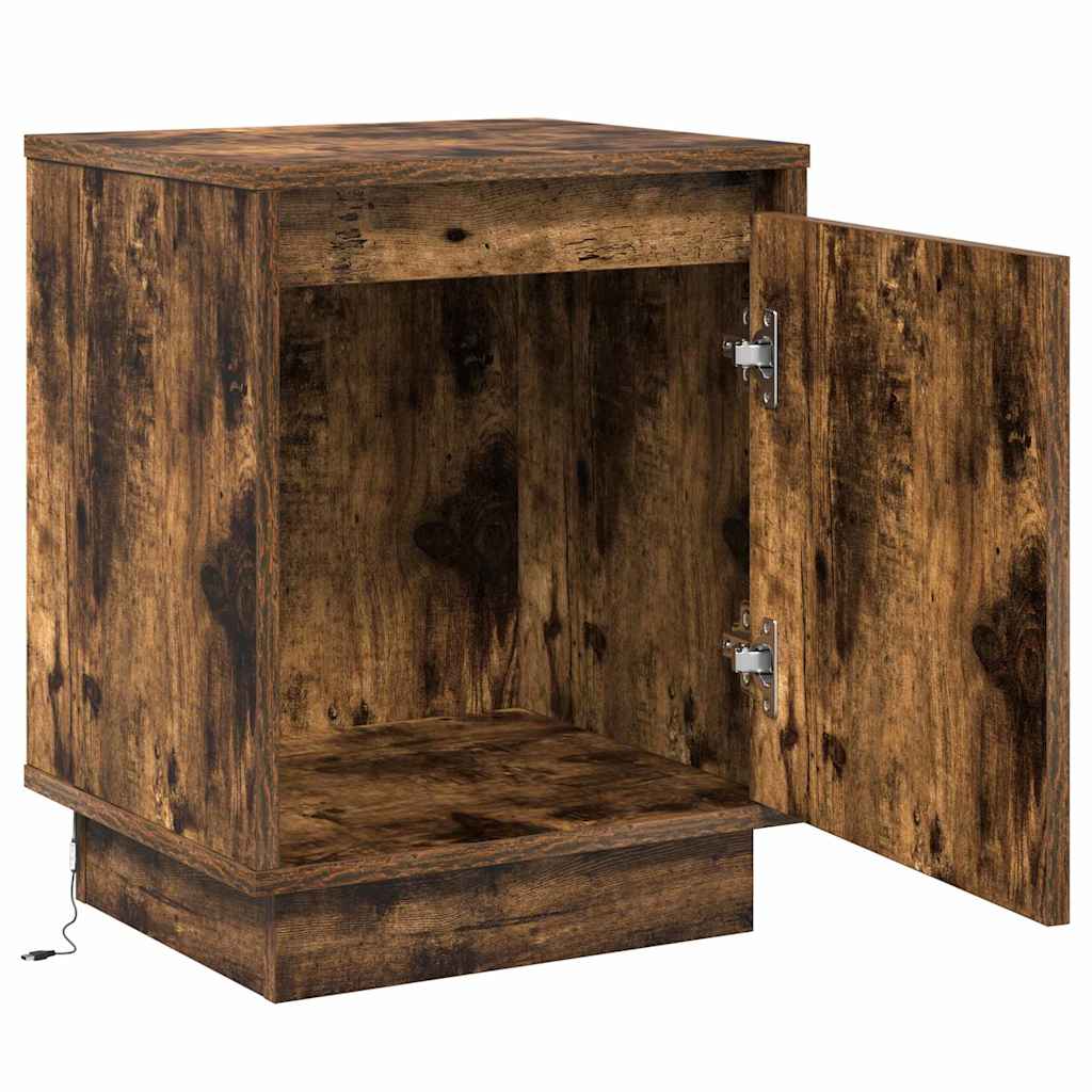 Natskab med 2 pcs Røget eg 39 x 34.5 x 50 cm Konstrueret træ