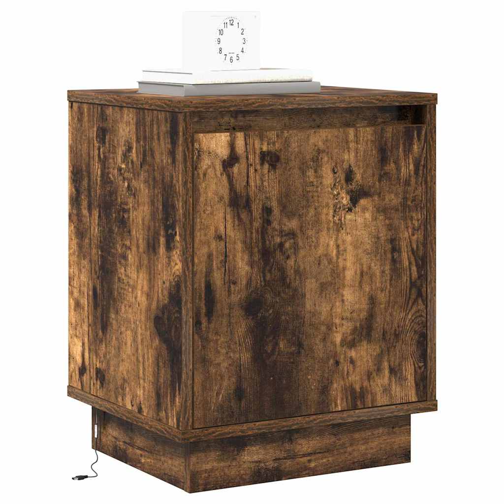 Natskab med 2 pcs Røget eg 39 x 34.5 x 50 cm Konstrueret træ