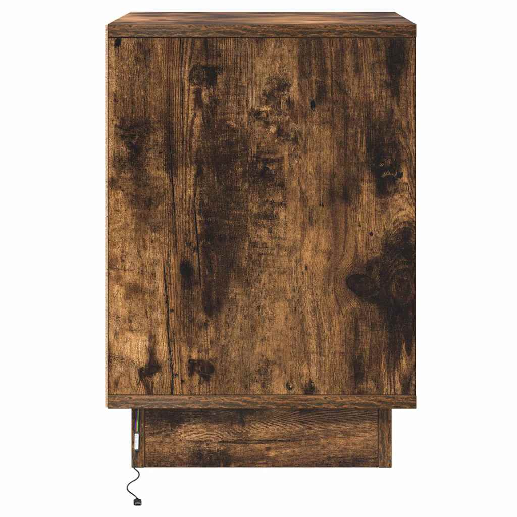 Natskab med 2 pcs Røget eg 39 x 34.5 x 50 cm Konstrueret træ