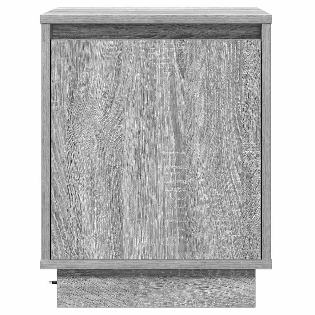 Natskab med 2 pcs Grå 39 x 34.5 x 50 cm Konstrueret træ