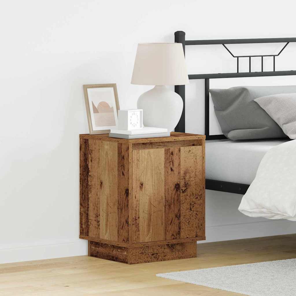 Natskab med 2 pcs Gammelt træ 39 x 34.5 x 50 cm Konstrueret træ