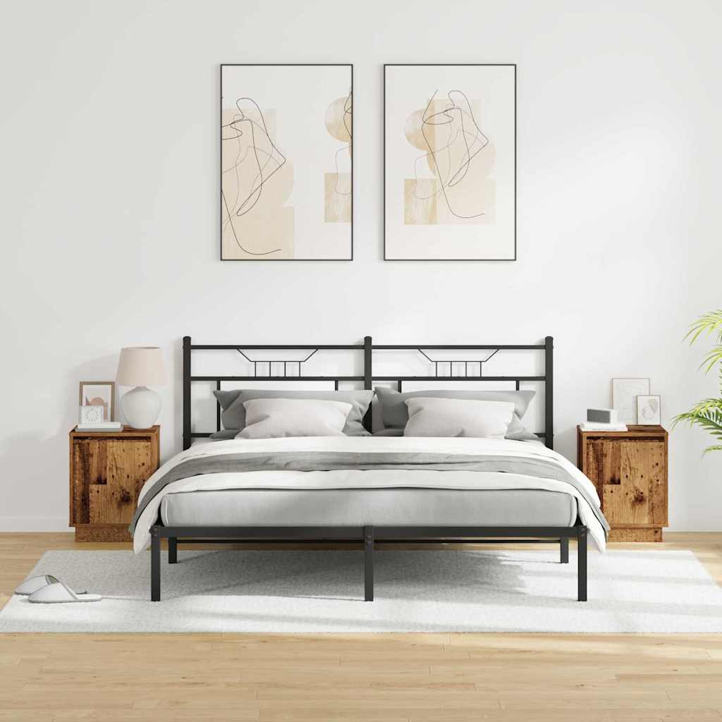 Natskab med 2 pcs Gammelt træ 39 x 34.5 x 50 cm Konstrueret træ