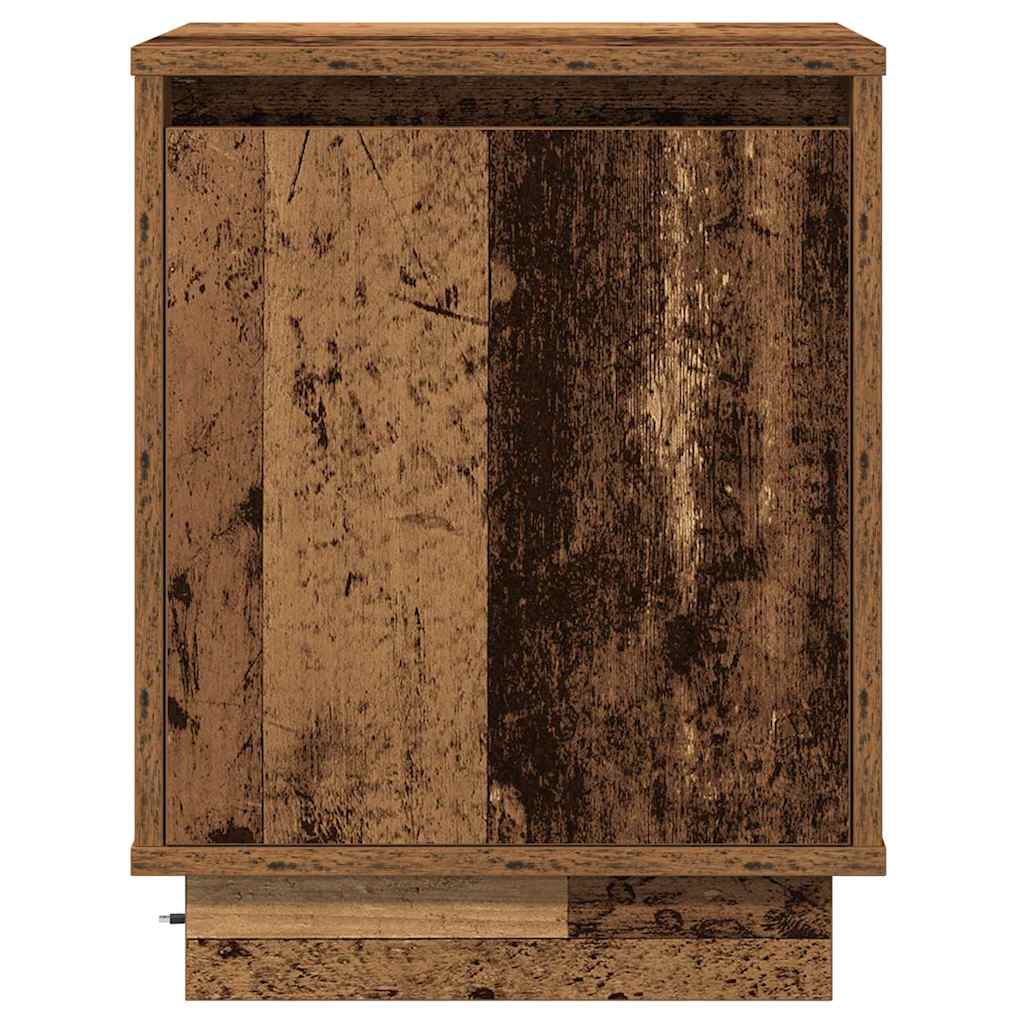 Natskab med 2 pcs Gammelt træ 39 x 34.5 x 50 cm Konstrueret træ