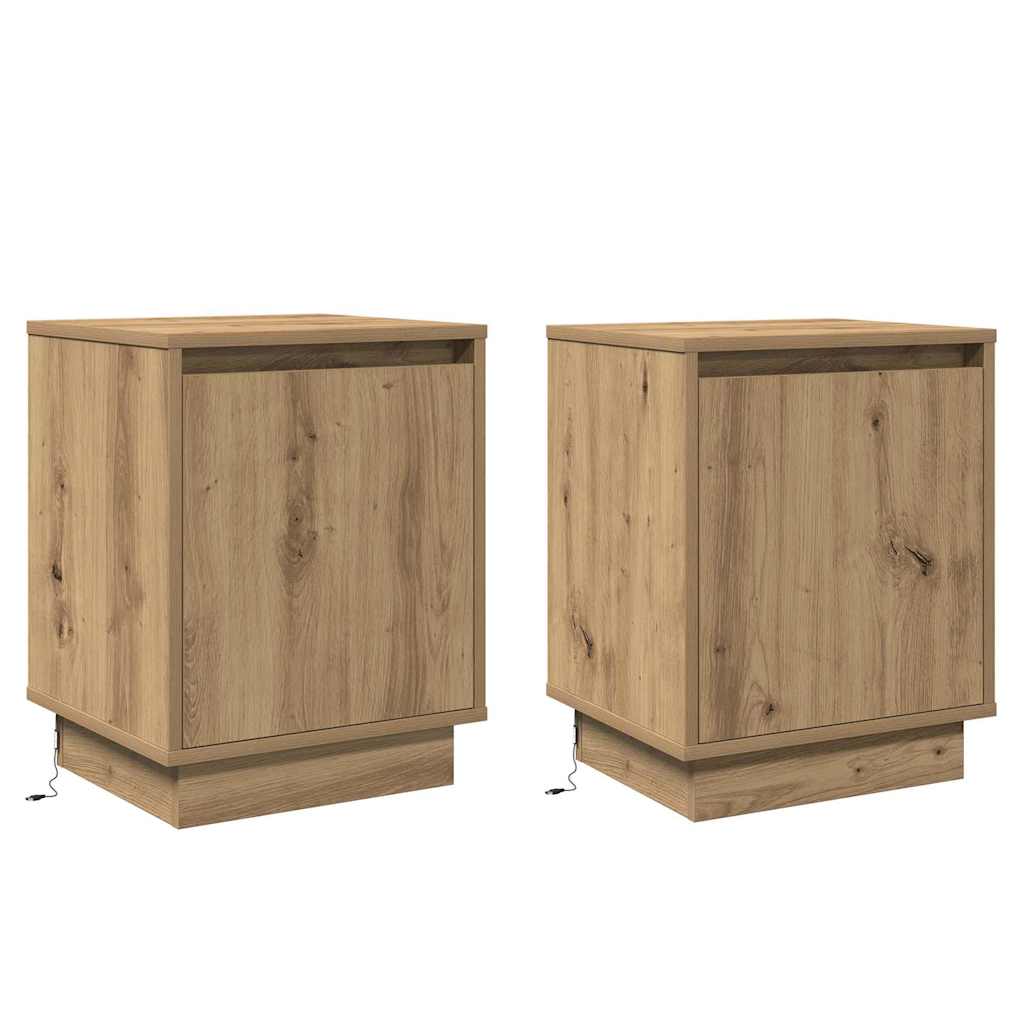 Natskab med 2 pcs artisan eg 39 x 34.5 x 50 cm Konstrueret træ