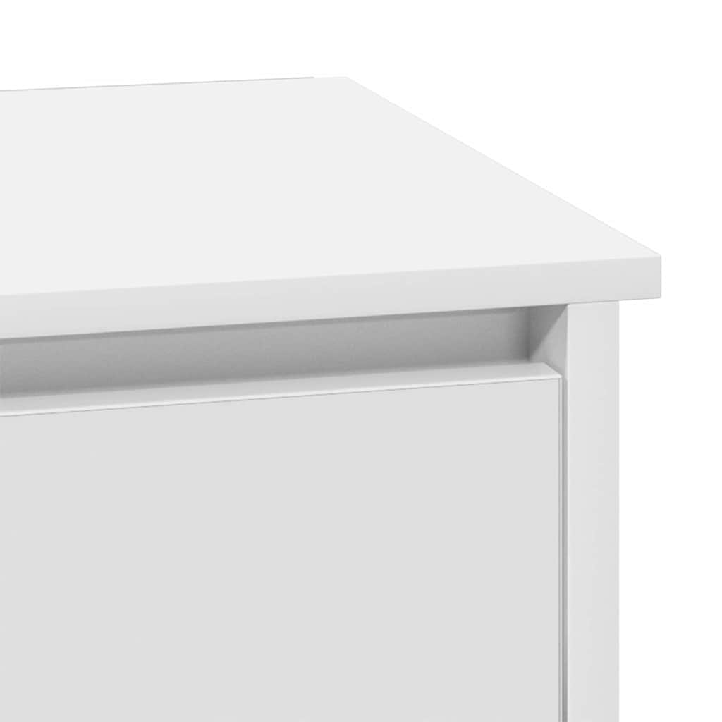 Natskab med skuffe 2 pcs Hvid 39 x 34.5 x 50 cm Konstrueret træ