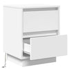 Natskab med skuffe 2 pcs Hvid 39 x 34.5 x 50 cm Konstrueret træ