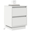 Natskab med skuffe 2 pcs Hvid 39 x 34.5 x 50 cm Konstrueret træ