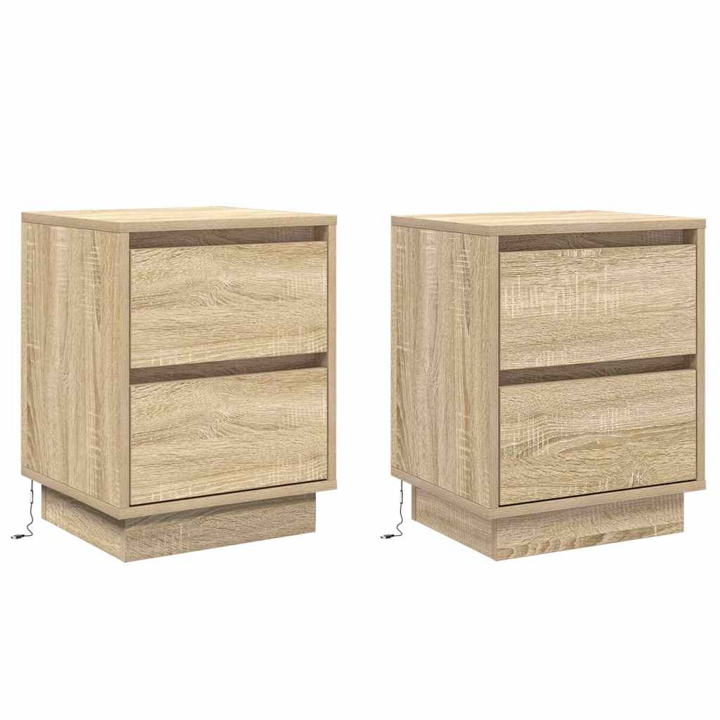 Natskab med 2 pcs Sonoma-eg 39 x 34.5 x 50 cm Konstrueret træ