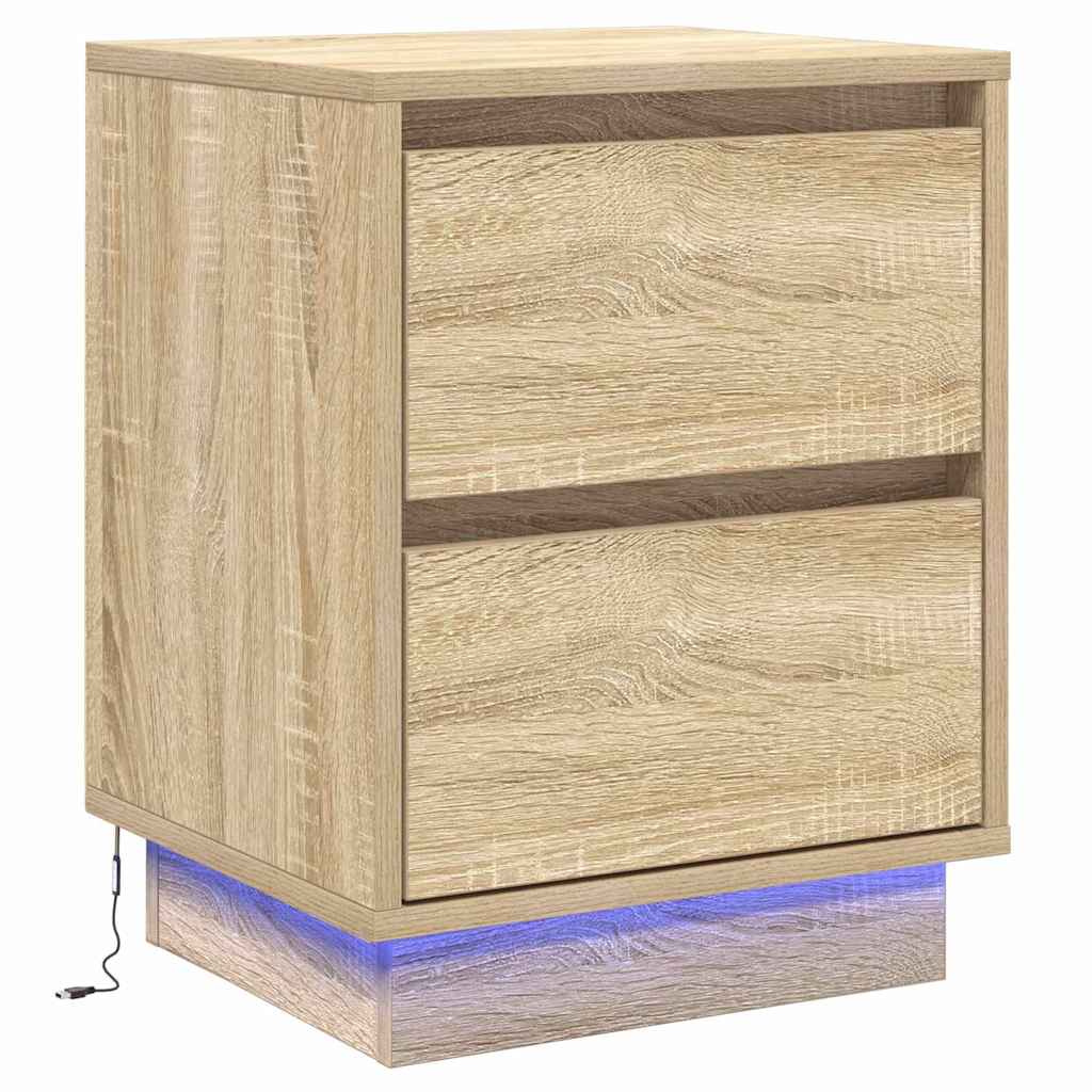 Natskab med 2 pcs Sonoma-eg 39 x 34.5 x 50 cm Konstrueret træ