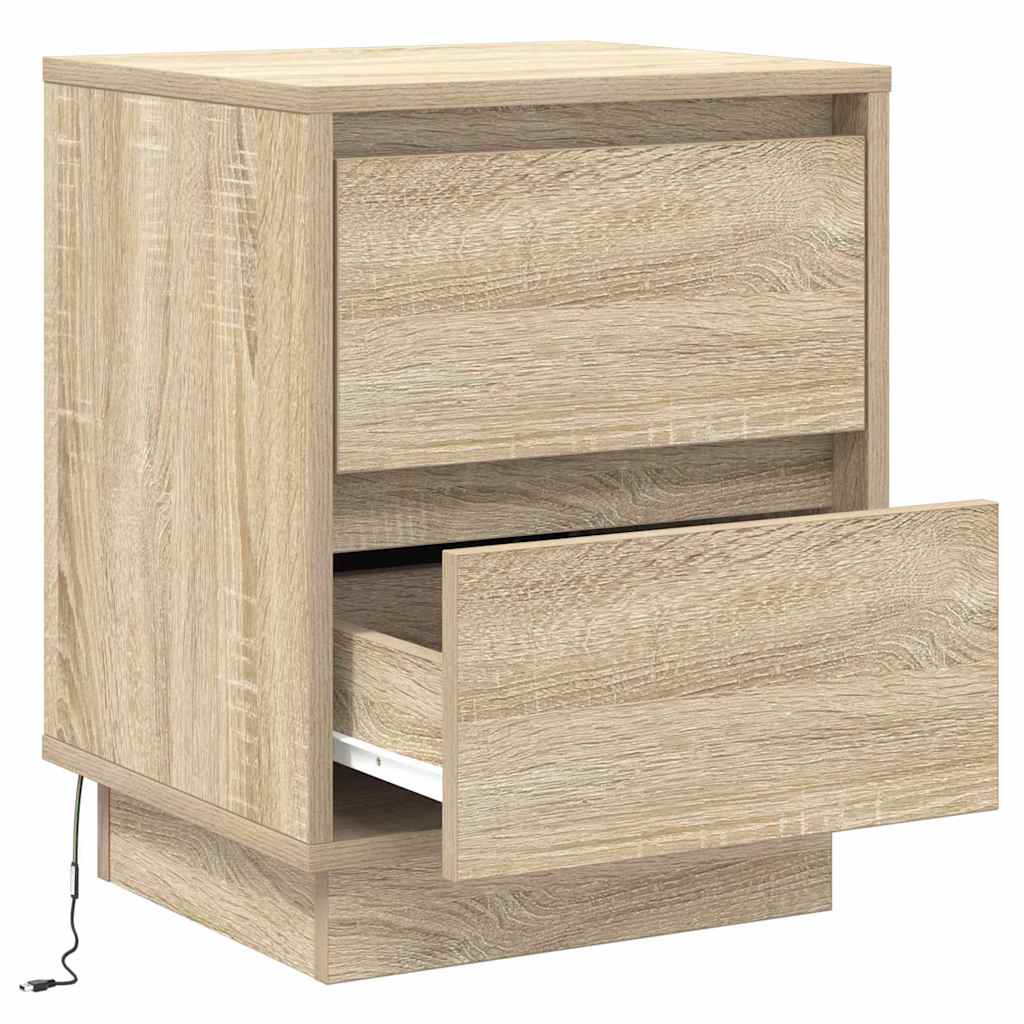 Natskab med 2 pcs Sonoma-eg 39 x 34.5 x 50 cm Konstrueret træ