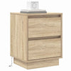 Natskab med 2 pcs Sonoma-eg 39 x 34.5 x 50 cm Konstrueret træ