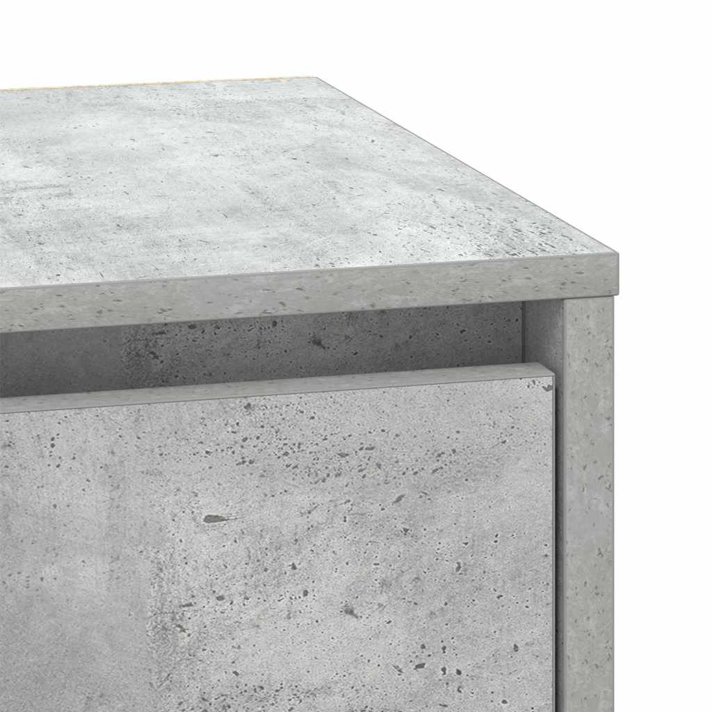 Natskab med 2 pcs Betongrå 39 x 34.5 x 50 cm Konstrueret træ